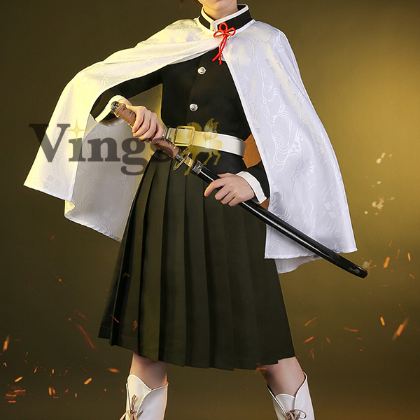 【鬼滅の刃 衣装】 アニメ 豪華版 栗花落カナヲ(つゆり かなを) 風 コスプレ衣装 ウィッグ/武器 選択可能 COSPLAY