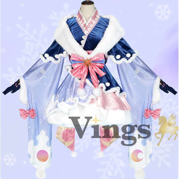 【初音ミク 衣装】VOCALOID 2023 雪ミク 風 コスプレ衣装 ウィッグ/靴 選択可能 COSPLAY