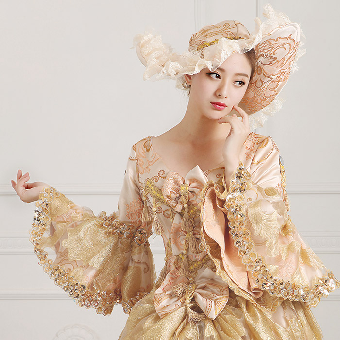 王族服 貴族服装 小さいサイズ 大きいサイズ 新劇演出服 現代劇演出服 ヨーロッパ風結婚式服装 豪華な女王 復古風 カラードレス プリンセスライン ステージ衣装 演出服 パーティードレス ウェディングドレス パニエ追加可da565f0f0m2