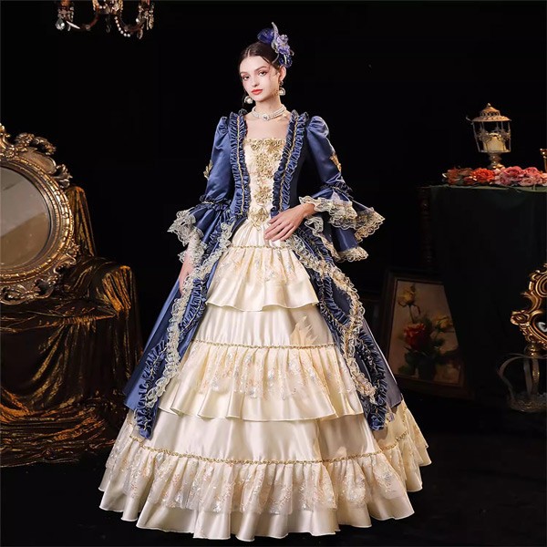貴族ドレス 中世 貴婦人ドレス ステージ 衣装 中世ドレス お姫様ドレス ヨーロッパ 貴族 王族服 ジュリエット カラードレス