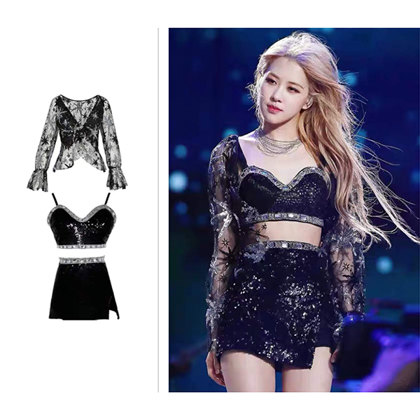 BLACKPINK ROSE ロゼ K-POP トップス ジャケット スカート ライブ コンサート 服装 練習 衣装