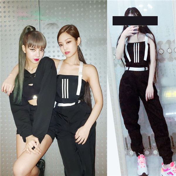 blackpink Jennie kill thislove練習 黒 トップス