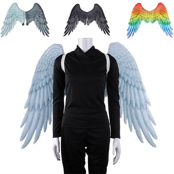 天使の羽 コスプレ道具 羽 翼 wing ウイング ブラック 105cm 堕天使 妖精 悪魔