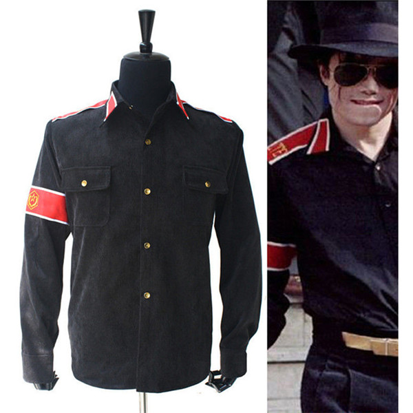 マイケルジャクソン Michael Jackson風 CTE 反戦 黒シャツ 高品質