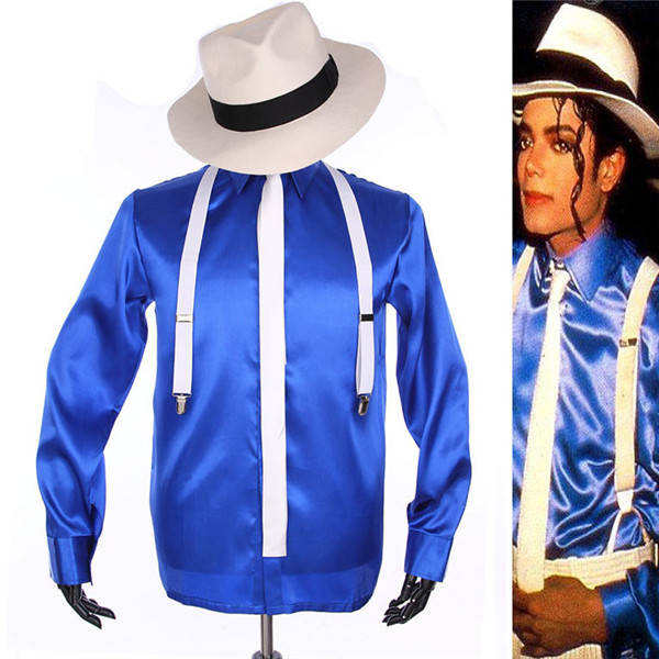 マイケルジャクソン Michael Jackson  smooth crinimal 4点セット ブルー トップス