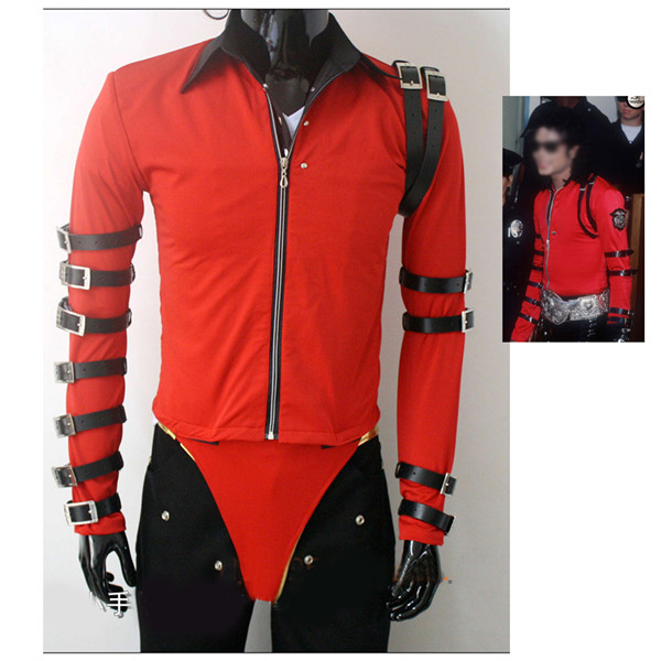 マイケルジャクソン Michael Jackson 横浜 コンサー トBAD 発表会赤い 修身ジャケット