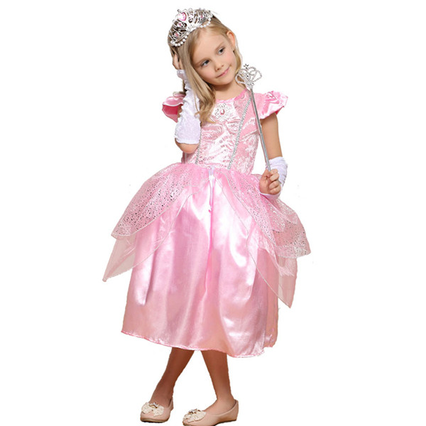 ハロウィン グリム童話 子供衣装 天使の衣装 お姫様 ワンピース ピンク ワンピース コスチューム 天使 女の子 コスプレ衣装 パーティー ハロウィン衣装 仮装衣装 宴会 余興 キッズ 90 100 110 120 130