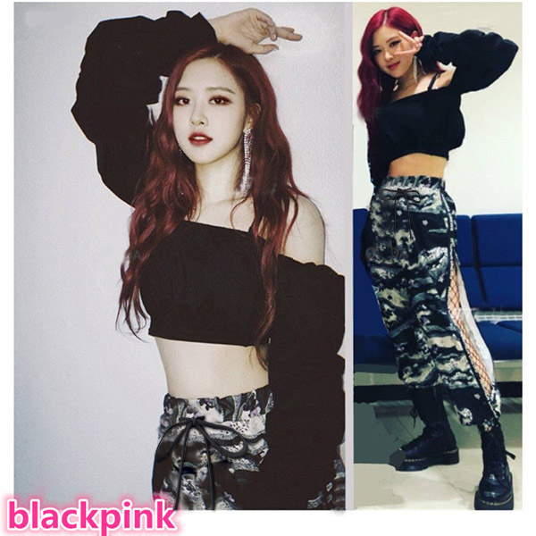 BLACKPINK ROSE  B系  K-POP ショート丈 tシャツ