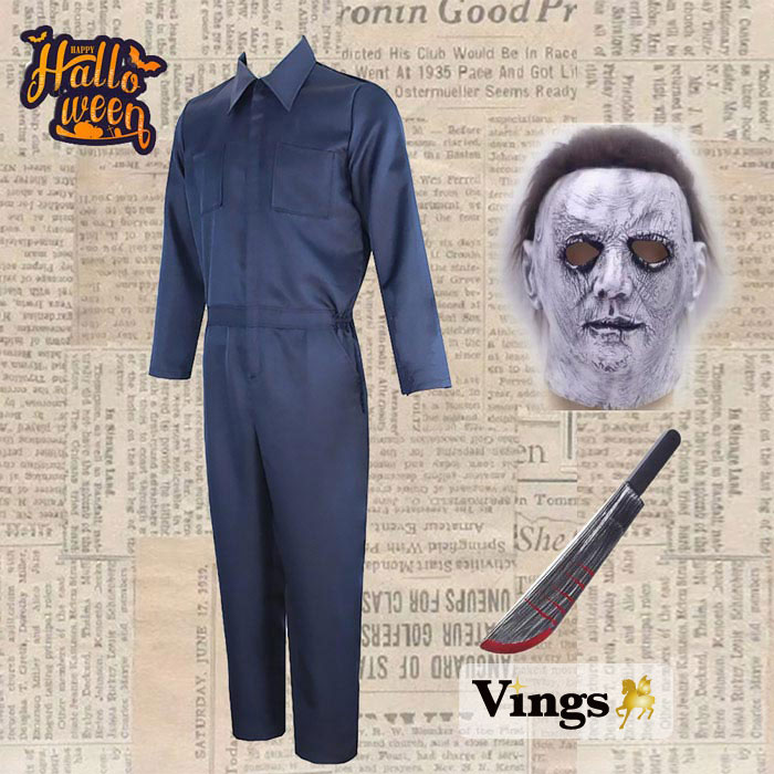 Halloween  ハロウィン Michael Myers オールインワン メンズ 男性用 舞台 ステージ衣装  仮面
