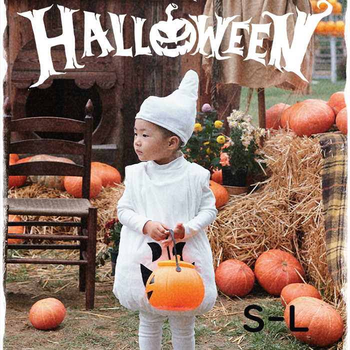 ハロウィン 仮装 子供 幽霊 袖なし コスプレ コスチューム衣装 子供ワンピース 女の子 男の子 子供 かわいい 演出 イベント ホワイト S M L