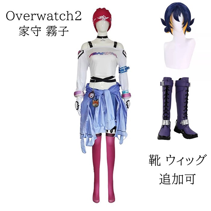 オーバーウォッチ2 Overwatch2 OW2 LE SSERAFIM AntiFragile キリコ Kiriko 家守 霧子 コスプレ衣装 コスチューム ウィッグ 靴 追加可 cosplay イベント 演出服 アニメ 変装 仮装 ハロウィン 学園祭 文化祭 学芸会