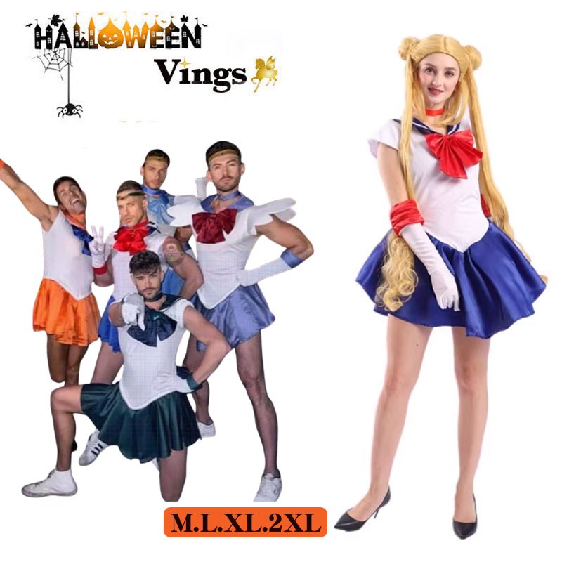 美少女戦士セーラームーン Sailor Moonハロウィン コスプレ セーラー風 コスチューム 衣装 レディース メンズ 男女兼用 学園祭 余興 イベント 仮装 M〜2XL