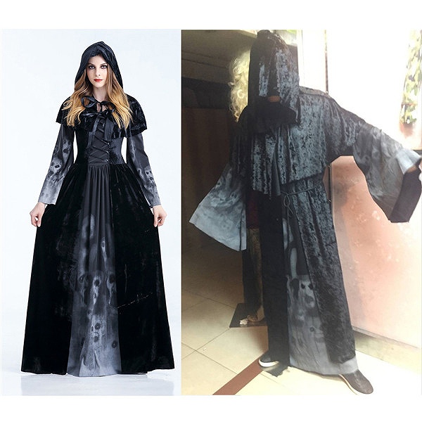 2017 ハロウィン 衣装 Halloween  ワンピース 魔女 ヴァンパイア 吸血鬼 衣装 メンズ用 カップルペアルック 舞台劇 オペラ 衣装 コスプレ ロングドレス  ワンピース コスプレ衣装 コスチューム パーティー 成人用 女性用 男性用 演出服 豪華 仮装 eb842c0c0x0