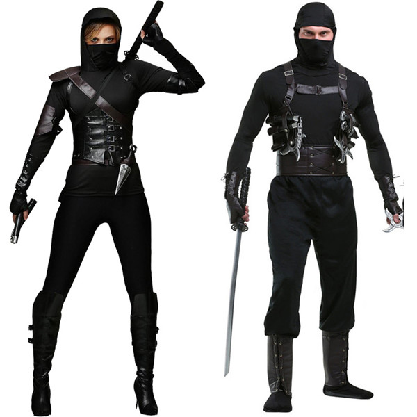 忍者スーツ 男性用 女性用 文化祭 コスチューム 仮装 ハロウィン 忍者 衣装 7点セット コスプレ なりきり 忍者服 時代劇 忍び 舞台 演劇 仮装 変装 レディース メンズ eb852c0c0x0