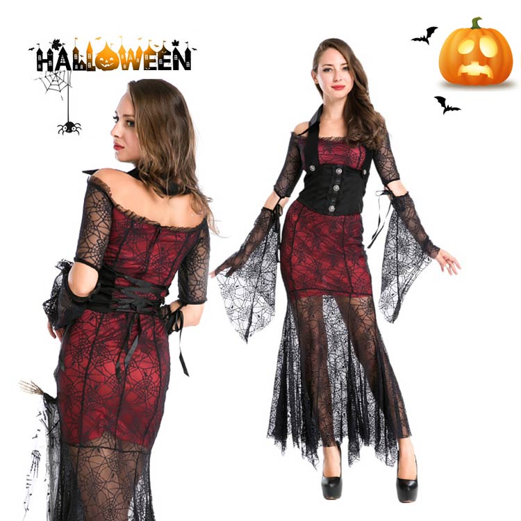ハロウィン衣装 レディース  恐怖 吸血鬼 ワンピース 幽霊 かわいい 仮装舞踏会 コスチューム 衣装女性