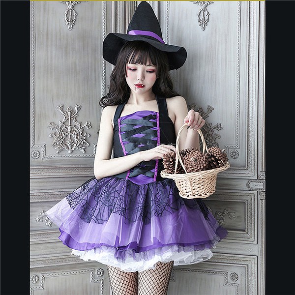 ハロウィン ウィッチ レディース 魔女 仮装  ゴスロリ ゾンビ 吸血鬼