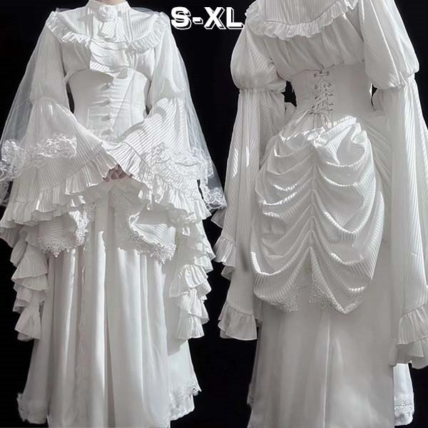 ロリータ jsk 上下セット 可愛い プリンセスドレス お姫様 Lolita ロリータ服 リボン 黒 ホワイト 可愛い アイドル衣装 コスチューム