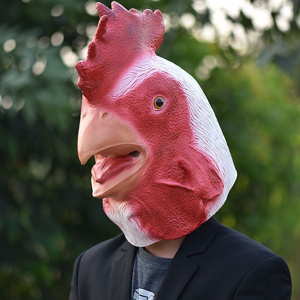 鶏 マスク コスプレ にわとり ラバーマスク フルマスク  お面 仮装  コスプレ 動物 なりきり