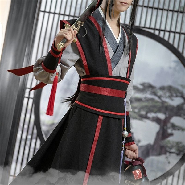 魔道祖師 魏無羡 少年風 コスプレ衣装 コスチュームや仮装 ウィッグ 靴 道具 追加可能
