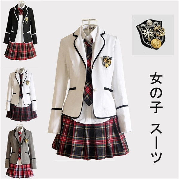 女の子 男の子 学生 スカートスーツ 5点セット ジュニア 入学式 卒業式 制服