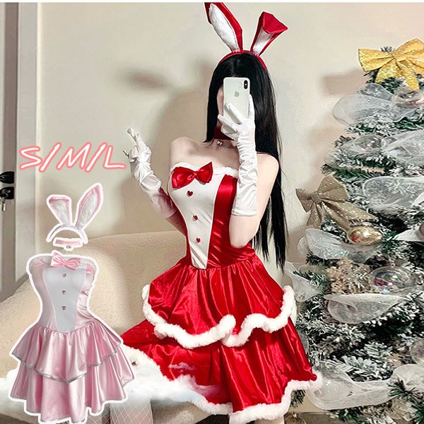 クリスマス ワンピース かわいい セクシー サンタ コスプレ 帽子+ワンピース 可愛い 学園祭 文化祭