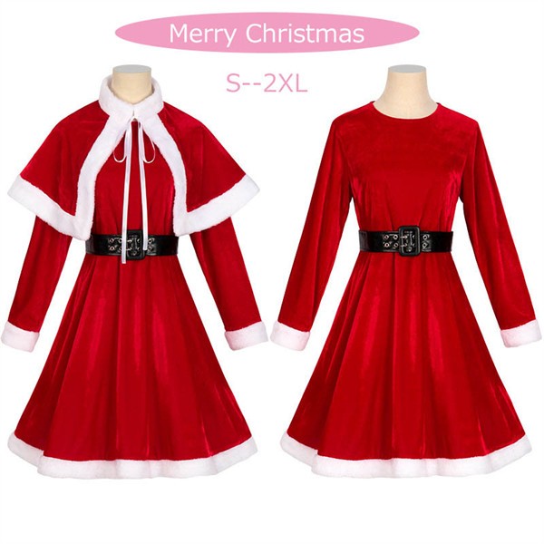 サンタ衣装 女性 2023 Xmas 仮装 新年パーティー クリスマス 仮装 S~2XL  レディース サンタクロース衣装 コスチューム ワンピース