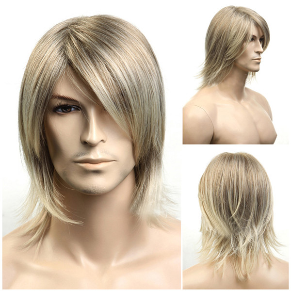 フルウィッグ ウィッグ ヨーロッパ 男性用かつら 薄金色 コスプレウィッグ 貴族 王族 宮廷 新劇演出 現代劇演出 耐熱 ウィッグ メンズウイッグ クリスマス dp198c0c0m2