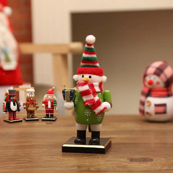 クリスマス 人形 雪だるま サンタクロース 人形 くるみ割り人形 木製 手作り おもちゃ ハンドメイド 置物 置き物 インテリアオブジェ 北欧雑貨 贈り物 ハロウィン かわいい 洋風 誕生日 キッズ 子供部屋装飾