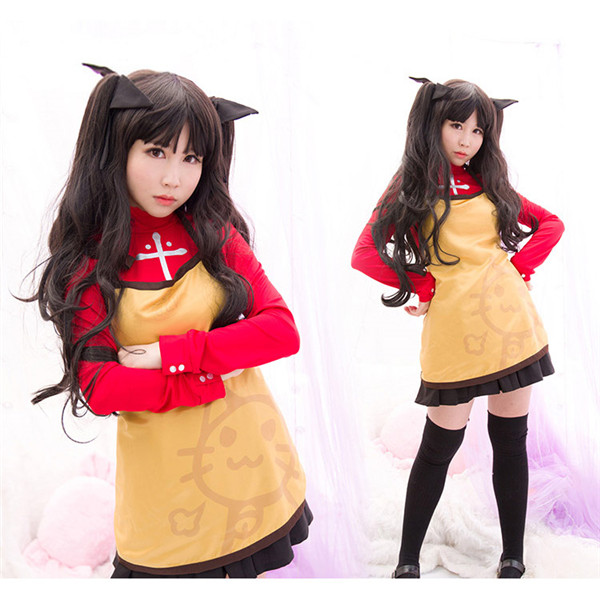 遠坂凛 衛宮さんちの今日のごはん エプロン 猫 fate フェイト ウィッグ追加可