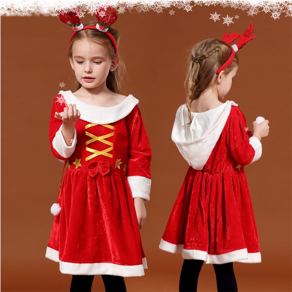 クリスマスワンピース 子供服 秋冬